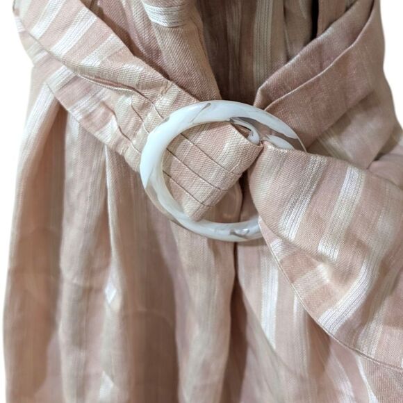 C/meo Collective Through You Belted Puff Sleeve Wide Leg Stripe Jumpsuit 4 NWT - Picture 9 of 11